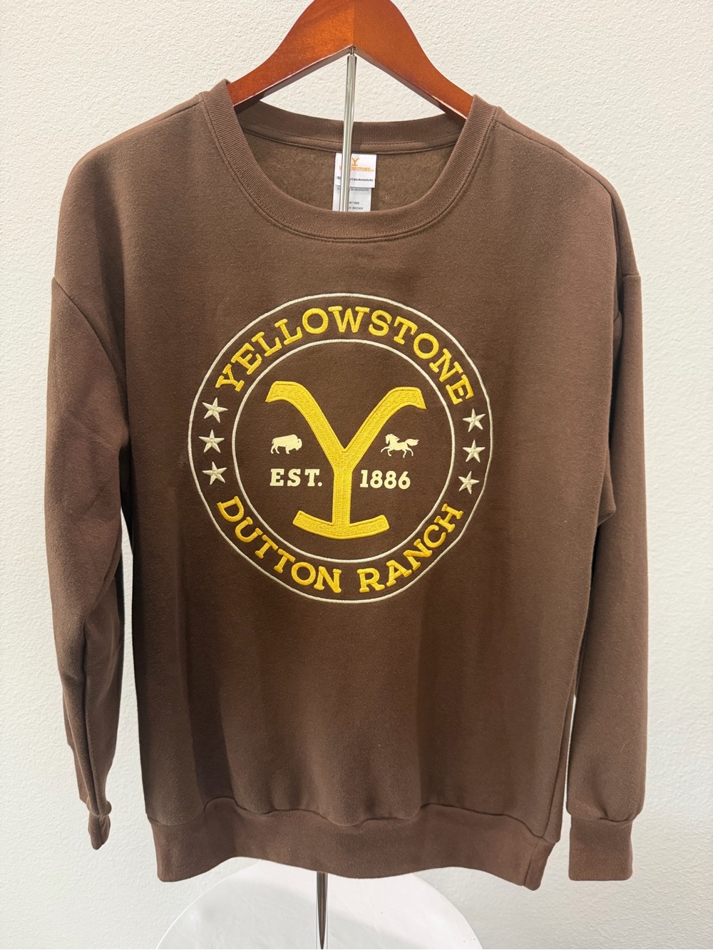 Yellowstone Dutton Ranch Brown Crewneck Sweatshirt